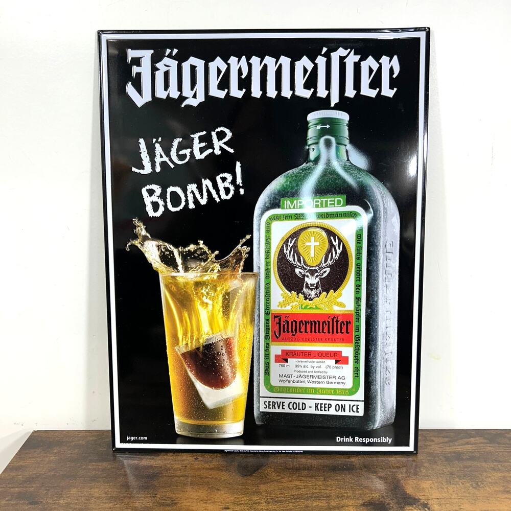 Jagermeister Tin Metal Advertising Sign